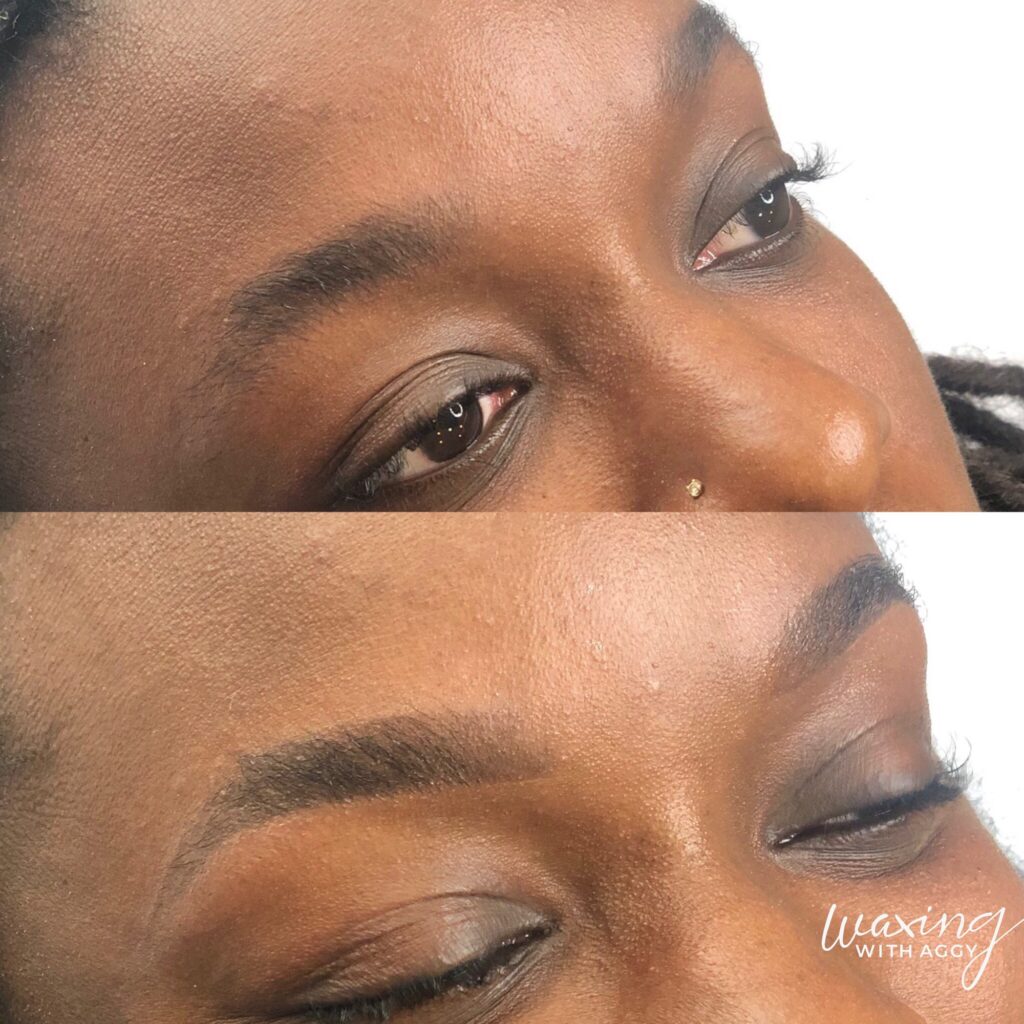 brow lamination before and after